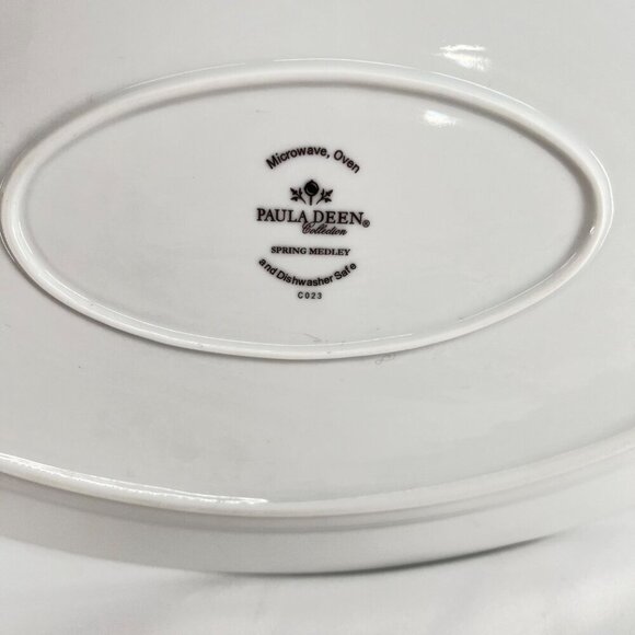 Paula Deen Spring Medley Oval‎ Platter 18" Microwave/Oven/Dishwasher Safe - Picture 4 of 5